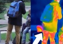 Nobody is safe from the thermal camera..