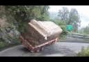 Over loaded lorry falls