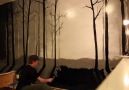 Painting a forest on the bedroom wall by Oliver Thor