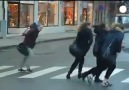 People trying to walk against the wind in Norway!