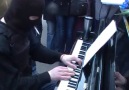 Piano balaclava dude .