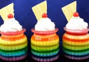 Rainbow Jello Jars!