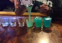 Rainbow shots party trick