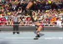 Randy Orton RKO on Seth Rollins! - WrestleMania XXXI