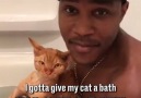 Rapper Gives Cat A Bath