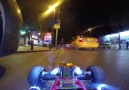 R/C car driving in traffic