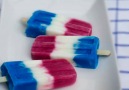 Red, White & Blue Yogurt Popsicles