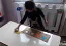 Renk eslestirme montessori etkinliğimiz