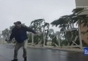 Reporter Can't Walk in Strong Winds