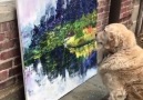 Ressam burada içindeki köpek sevgisini renklere yansıtmış bence...