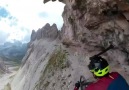 Riding on the edge of the Italian Dolomites