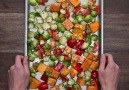 Roasted Veggie Salad With Avocado Dressing