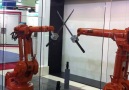 Robots performing with katanas.