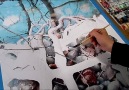 Rootsstones and pebblesWatercolor in progress by Rukiye Garip