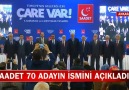 Saadet Partisi 70 Adayın İsmini Açıkladı!