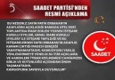 SAADET PARTİSİ'NDEN AÇIKLAMA