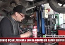 SAVAŞ UÇAKLARINDAN SONRA OTOMOBİL TAMİR EDİYOR