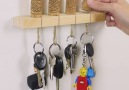 Save those corks and create this amazing key holder!