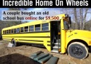 School Bus turned into Loft on Wheels - Tiny House Credit Expedition Happiness