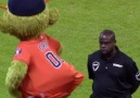 Security guard teaches mascot a lesson