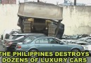 See how the Philippine government crushes luxury cars