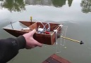 Self made electric RC boat run