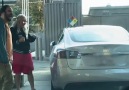 Shes trying to put gas in her Tesla Credit LPE360