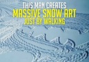 Simon Beck Creates Mind-Blowing Snow Art by Walking All Day