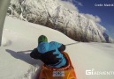 Snow kayaking