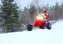 Snowmobile Santa claus
