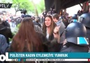 soL HD Alman polisinden kadın eylemciye yumruk