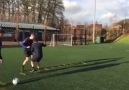 Speed ladder exercises with the ball