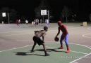 SPIDERMAN PLAYING BASKETBALL