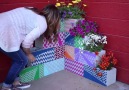 Stenciled Cinder Block Planter! By Garden Answer