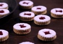 Strawberry Cardamom Linzer Cookies