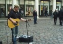 Street Busker Performs Chasing Cars