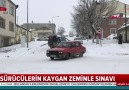 Sürücülerin kaygan zeminle sınavı