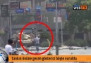 Tankın önüne geçen gösterici böyle vuruldu