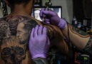 tattoo timelapse - backpiece in progress