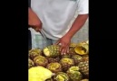 Temiz ve kolay ananas soyma yöntemi