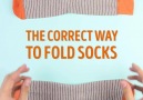 The correct way to fold socks