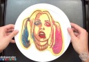 The Joker and Harley Quinn pancake art! Via Dancakes