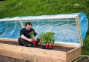 The perfect hinged hoophouse for the raised bed! Full video here