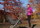 The self-driving stroller allows you jog with baby.