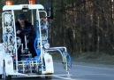 These machines can paint precise road markings in seconds.For more info
