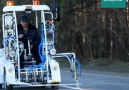 These machines paint markings precisely onto roads in seconds.