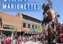 These marionettes are huge and lifelike.