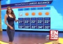 The smoking hot Weather girl