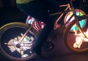 This attachment turns your bike into a colorful LED display.