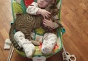 This cat and baby are already the cutest BFFs